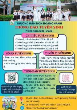Thông báo tuyển sinh năm học 2025 - 2026
