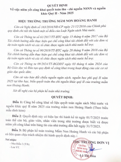 Công khai quyết toán thu chi nguồn NSNN và nguồn khác quý II năm 2025