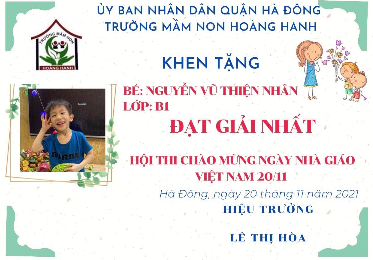 Công bố giải Hội thi Chào mừng ngày nhà giáo Việt Nam 20/11